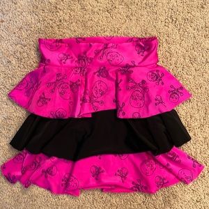 TERYELLE GIRLS tiered skull n bones ☠️ skirt SZ 5/6